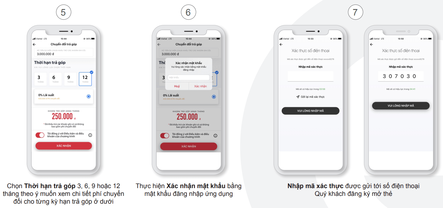 Chuyển đổi trả góp thẻ tín dụng Home Credit 2