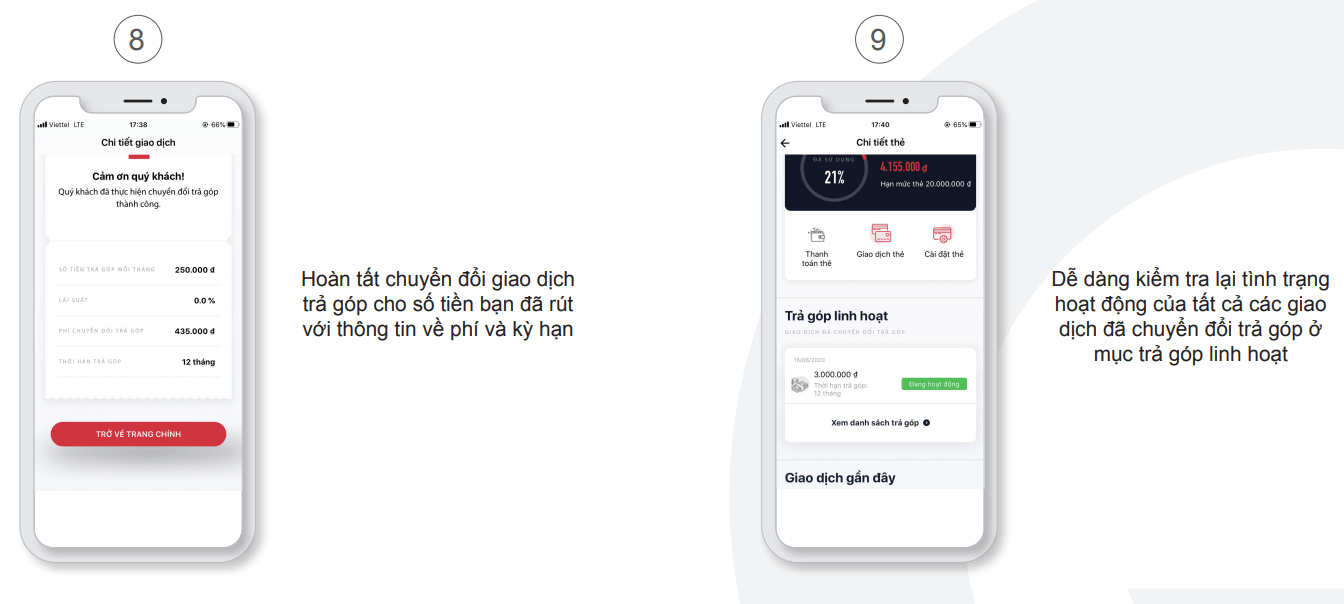 Chuyển đổi trả góp thẻ tín dụng Home Credit 3